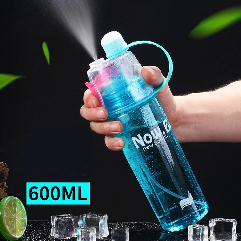 600ML Water Bottle With Straw Drink Spray Cup Cycling Hiking Outdoor Sports