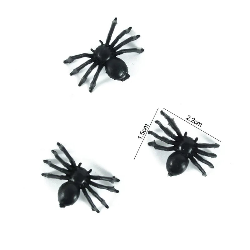 50Pcs Halloween Luminous Spiders Mini Horror Spider Glow In The Dark Halloween Party Decorations Haunted House Scary Props