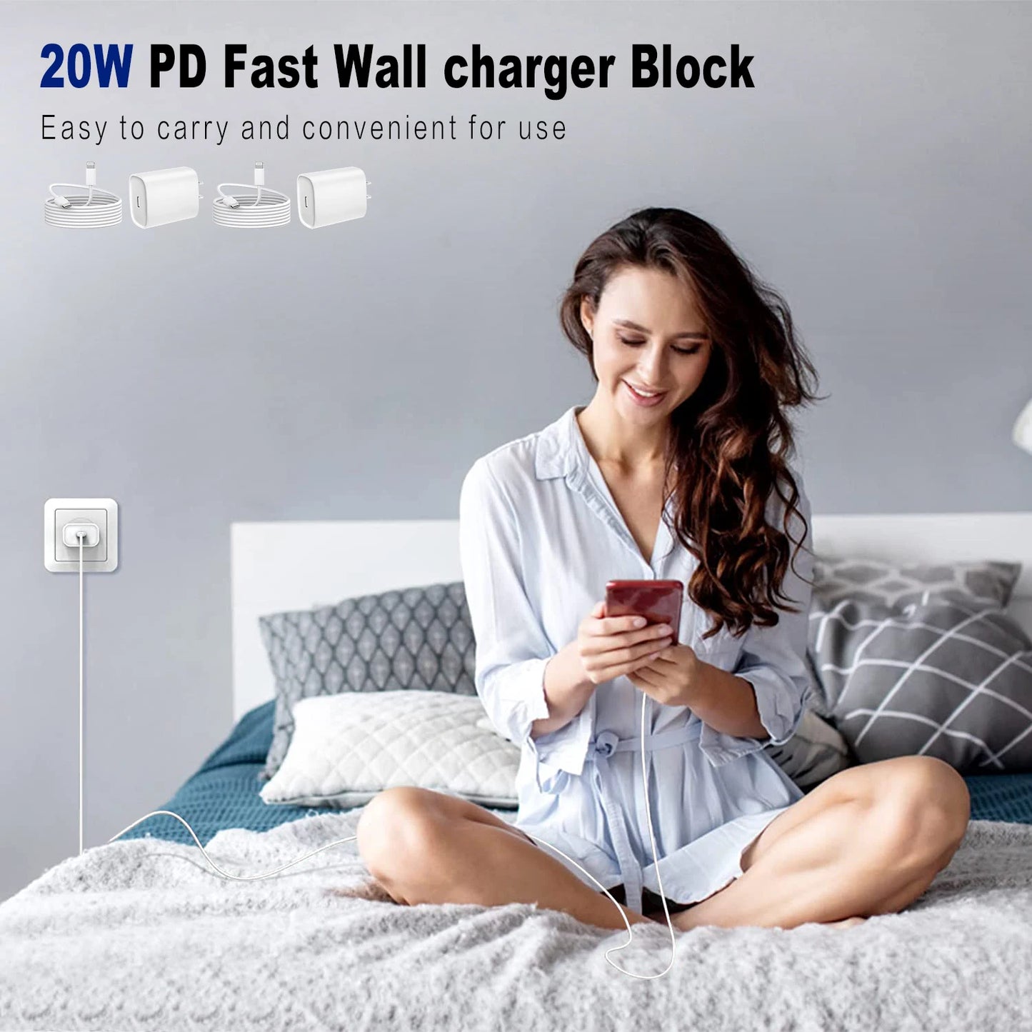 Original PD 20W Fast Charger For For iPhone 14 13 Pro Max 12 11 8 7 XR XS MAX iPad AirPods Quick Charger USB C Data Cord 1M 2M