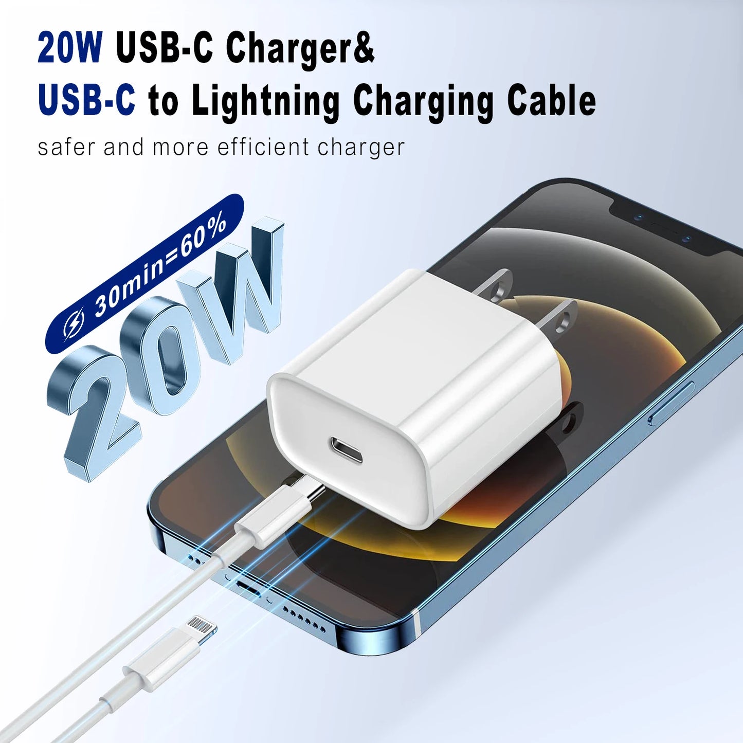 Original PD 20W Fast Charger For For iPhone 14 13 Pro Max 12 11 8 7 XR XS MAX iPad AirPods Quick Charger USB C Data Cord 1M 2M