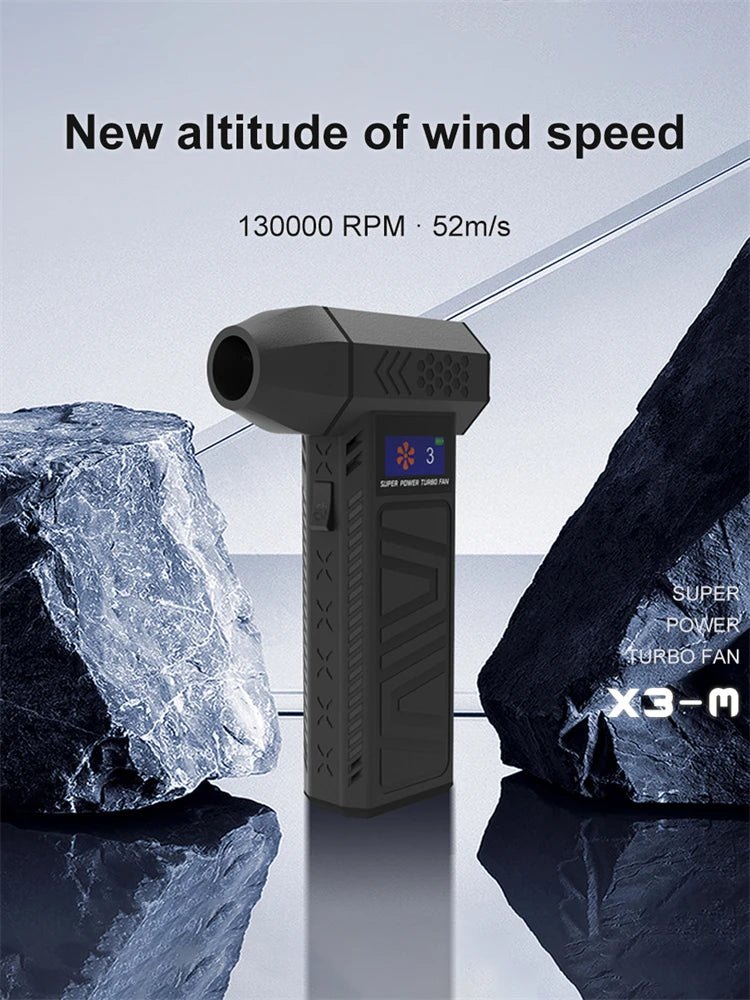 Newest 130000RPM Air Blower Turbo Jet Fan Electric Power Display Handheld Mini Dust Cleaner High Speed Duster Gun Cleaning Tool